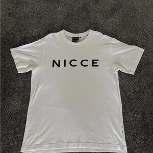 White NICCE t-shirt